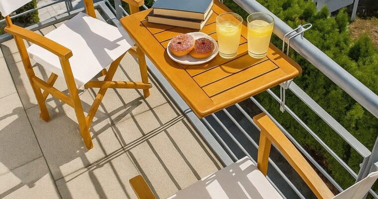 Wooden Bar Table for Balcony: Save Space and Create a Stylish Outdoor Area