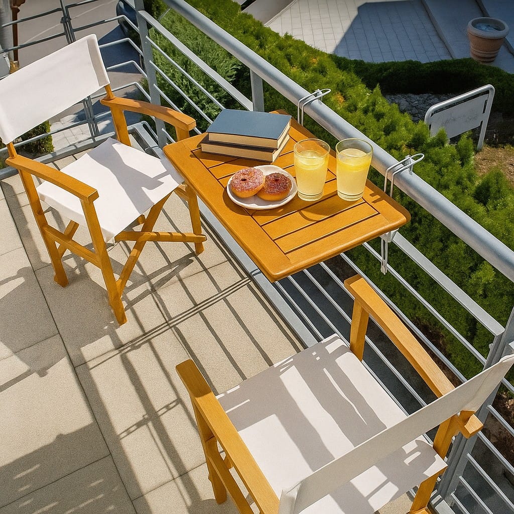 Wooden Bar Table for Balcony: Save Space and Create a Stylish Outdoor Area